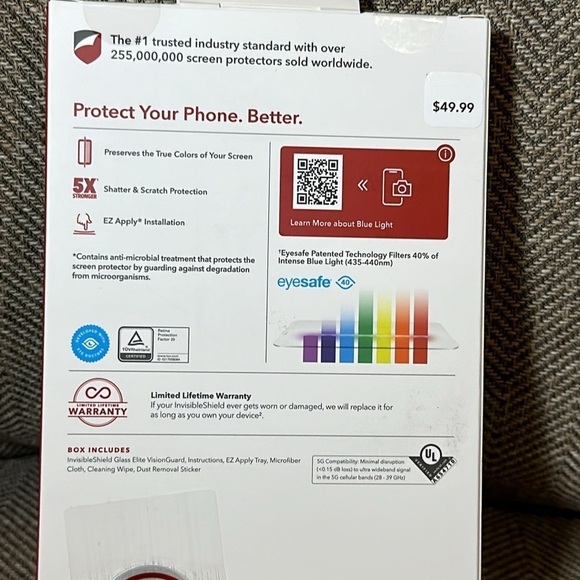 NWT Zagg Invisible Shield Glass Elite Visionguard iPhone 14 ProMax Screen - Picture 6 of 8
